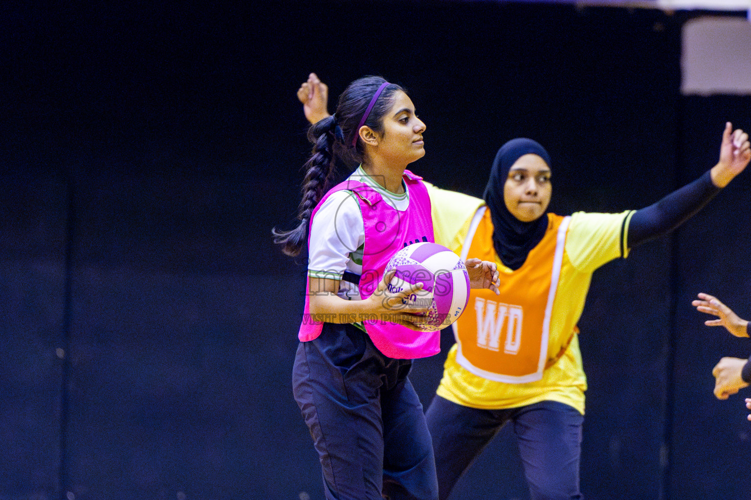 KYRC vs Sports Club Shining Star in Day 10 of National Netball Tournament 2025 held in Social Center at Male', Maldives on Tuesday, 27th May 2025. Photos: Nausham Waheed / images.mv