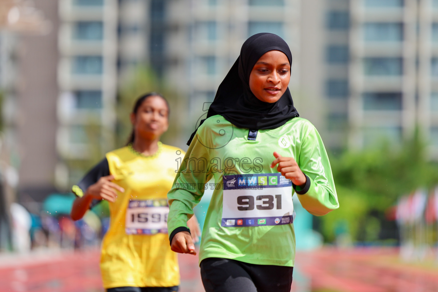 Day 1 of MWSC Interschool Athletics Championships 2024 held in Hulhumale Running Track, Hulhumale, Maldives on Saturday, 9th November 2024. 
Photos by: Ismail Thoriq, Hassan Simah / Images.mv