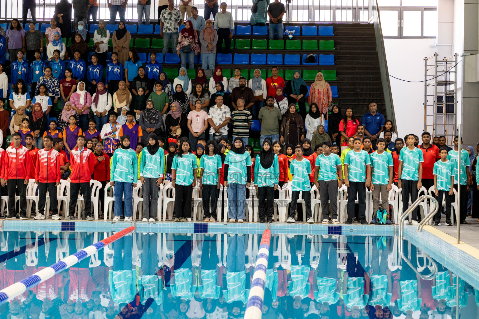 Closing Ceremony of BML 21st Interschool Swimming Competition 2025 .was held in Hulhumale' Swimming Pool, Hulhumale', Maldives on Saturday, 18th October 2025. 
Photos: Hassan Simah / images.mv