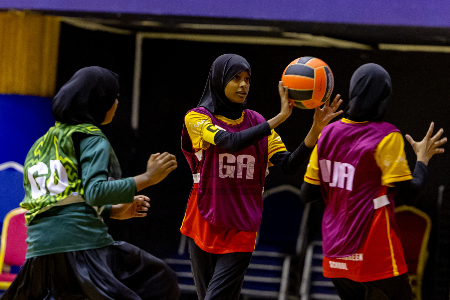 Day 7 of 25th Inter-School Netball Tournament was held in Social Center at Male', Maldives on Saturday, 17th August 2024. Photos: Nausham Waheed / images.mv