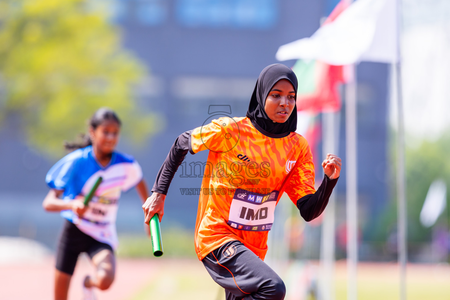 Day 6 of MWSC Interschool Athletics Championships 2024 held in Hulhumale Running Track, Hulhumale, Maldives on Thursday, 14th November 2024. Photos by: Nausham Waheed / Images.mv