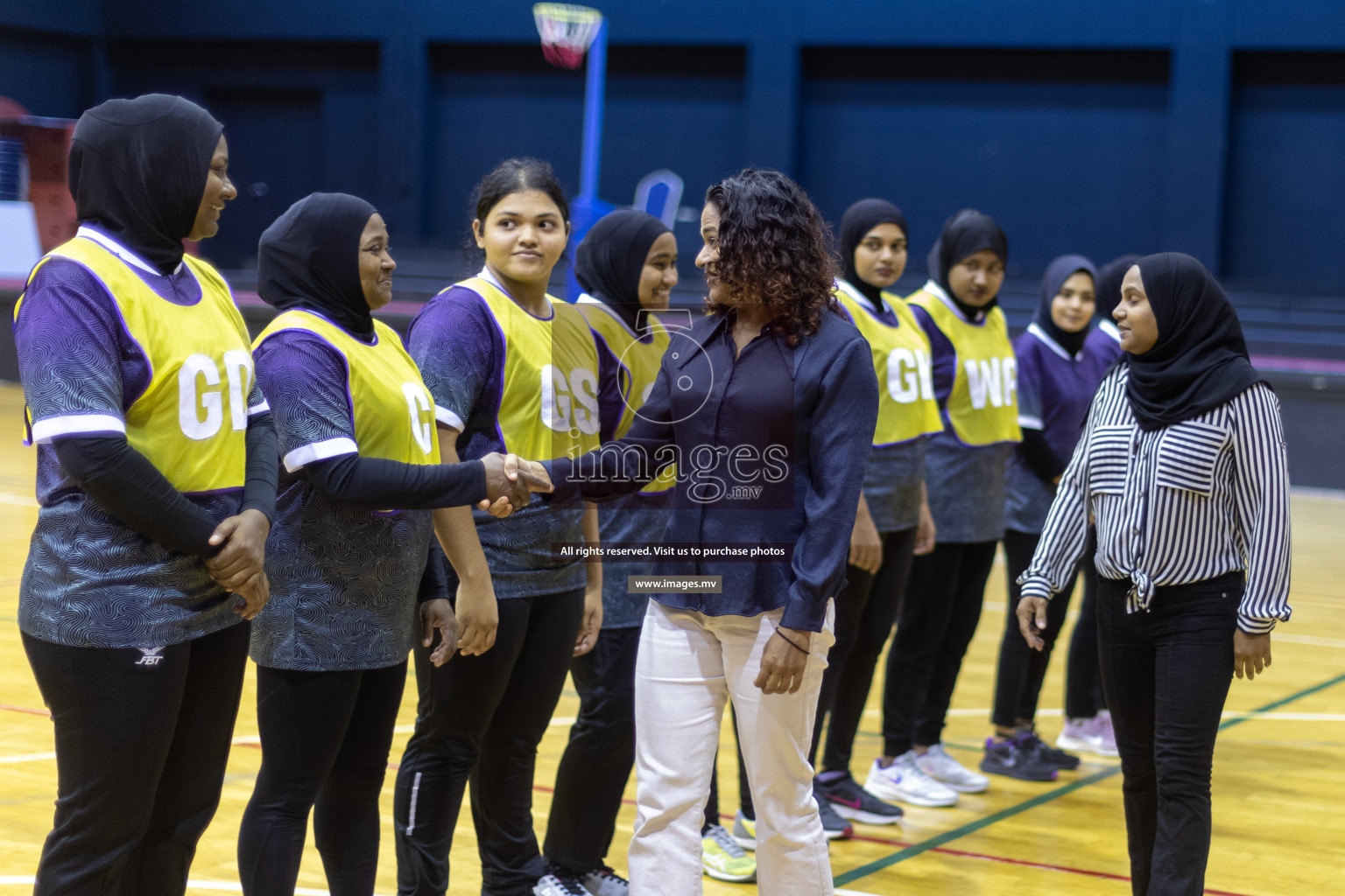 Sports Club Skylark vs Vyansa in the Milo National Netball Tournament 2022 on 17 July 2022, held in Social Center, Male', Maldives. 
Photographer: Hassan Simah / Images.mv