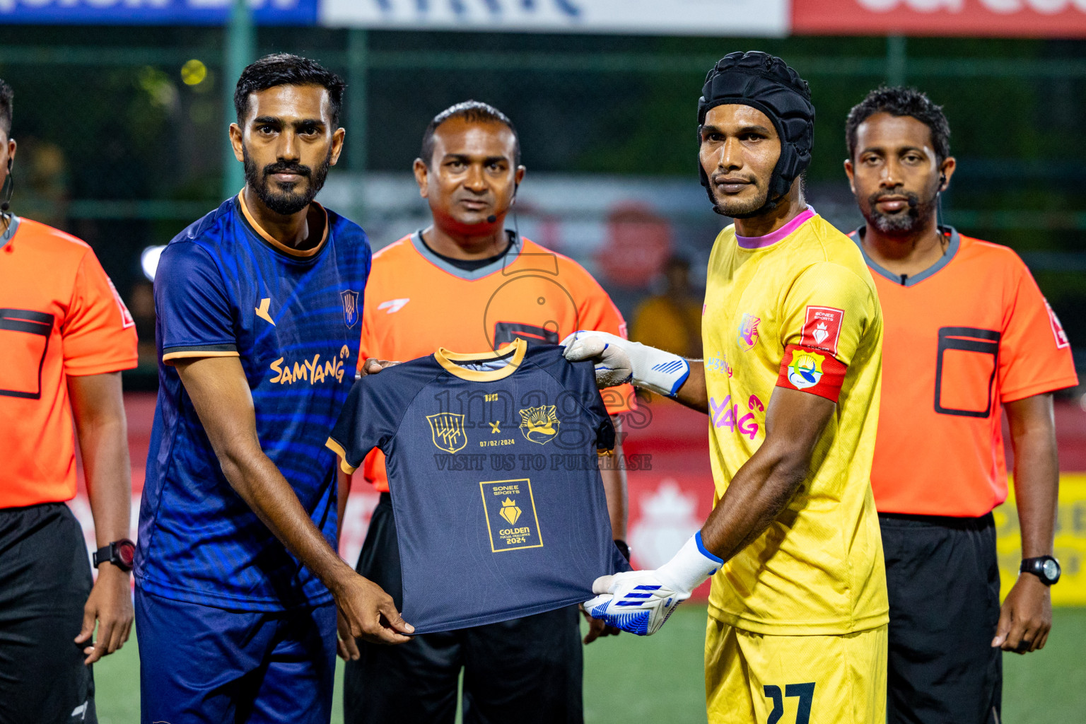 Lh. Kurendhoo VS Lh. Olhuvelifushi in Day 24 of Golden Futsal Challenge 2024 was held on Wednesday , 7th February 2024 in Hulhumale', Maldives 
Photos: Hassan Simah / images.mv