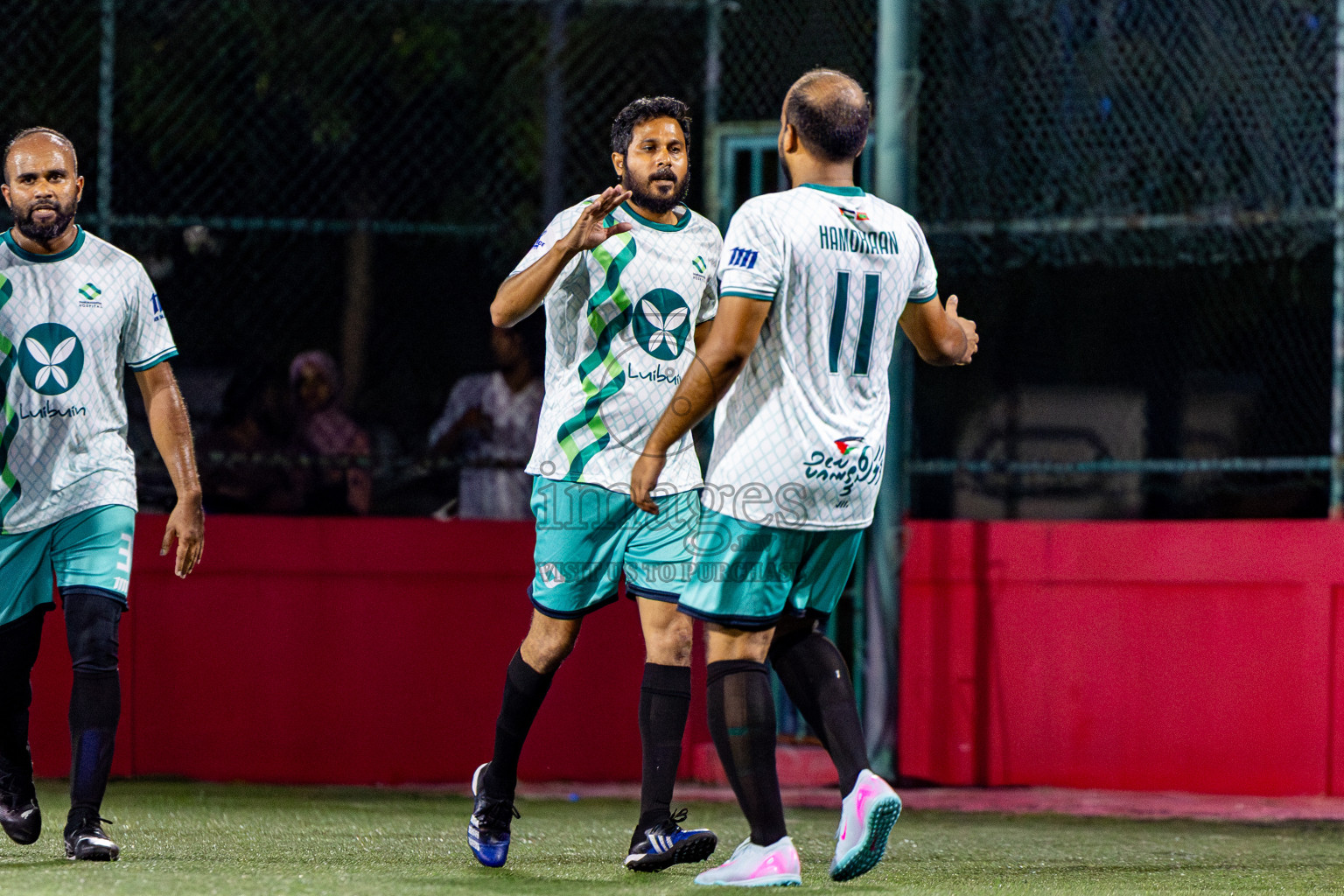 Dharumavantha vs Smatown FC in Day 1 of Office League 2025 was held on Wednesday, 16th April 2025 in Hulhumale', Maldives. Photos: Nausham Waheed / images.mv
