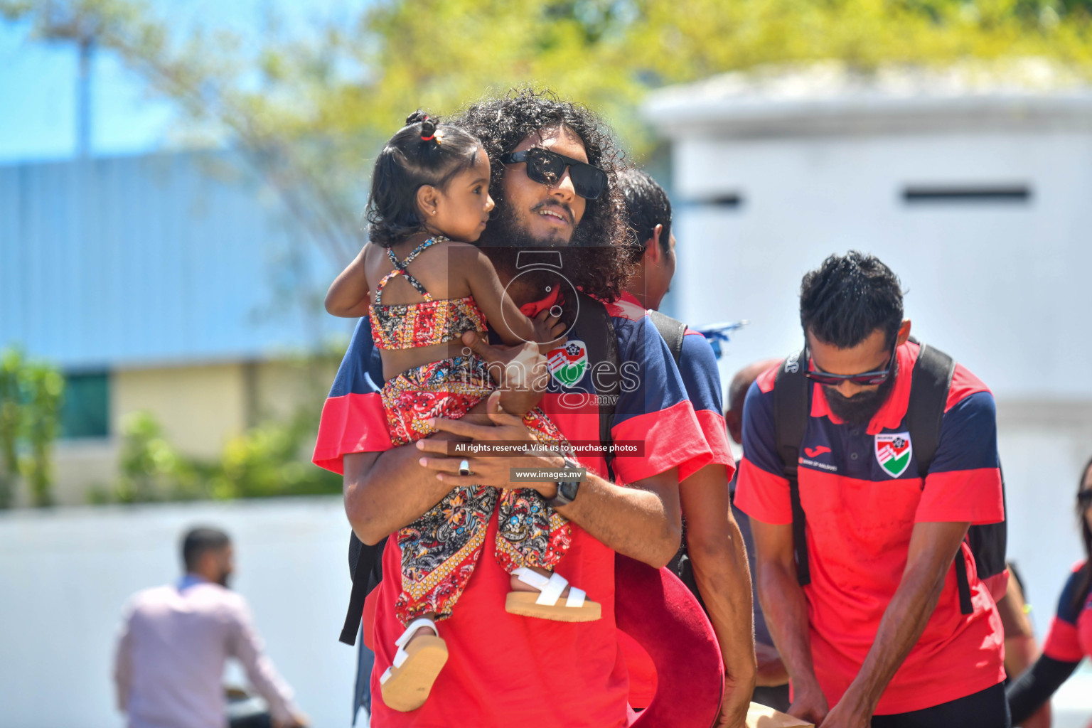 The Senior Men's National Team depart to Japan Training Camp from Maafannu Bus Terminal, Male', Maldives on 5th June 2023 Photos: Nausham Waheed/ Images.mv