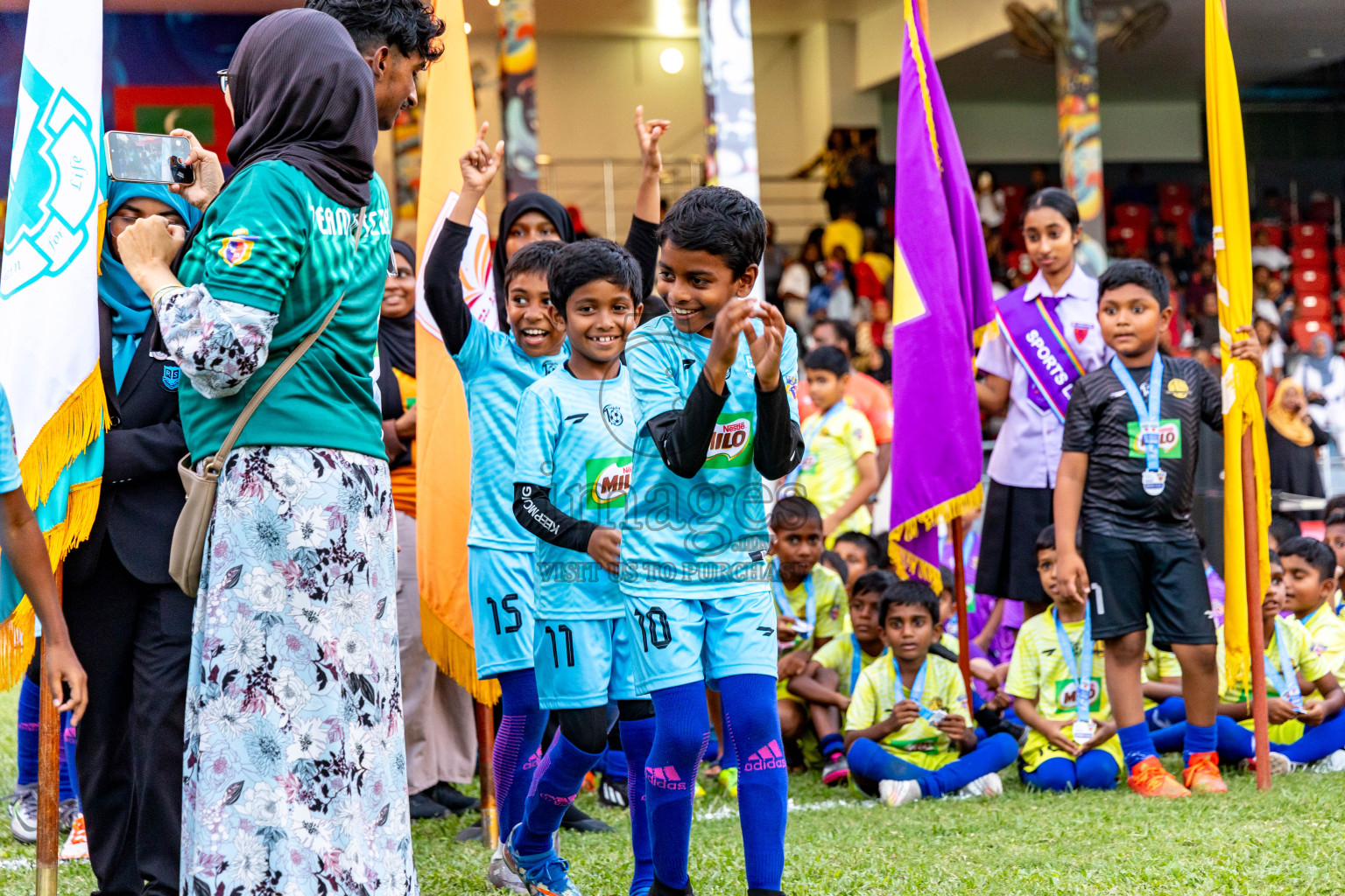 Day 2 of MILO Kids Football Fiesta was held at National Stadium in Male', Maldives on Saturday, 24th February 2024.