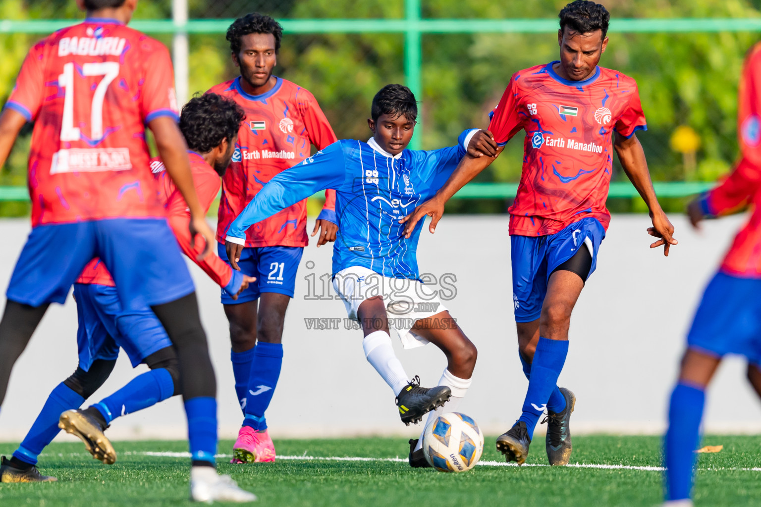 Chester Academy vs Baburu SC from Manadhoo Council Cup 2024 in N Manadhoo Maldives on Tuesday, 20th February 2023. Photos: Nausham Waheed / images.mv