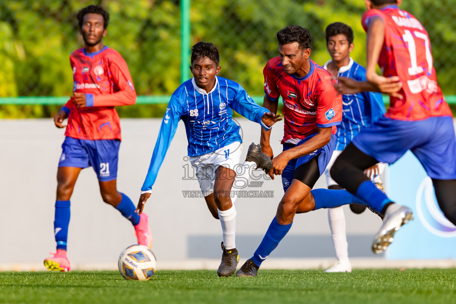 Chester Academy vs Baburu SC from Manadhoo Council Cup 2024 in N Manadhoo Maldives on Tuesday, 20th February 2023. Photos: Nausham Waheed / images.mv