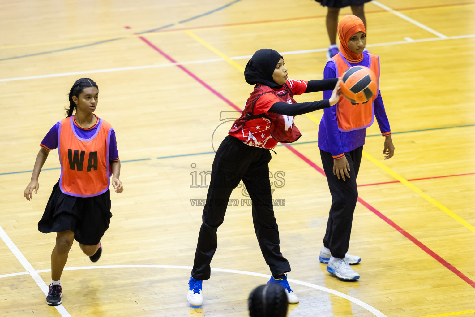 Day 15 of 25th Inter-School Netball Tournament was held in Social Center at Male', Maldives on Monday, 26th August 2024. Photos: Hasni / images.mv