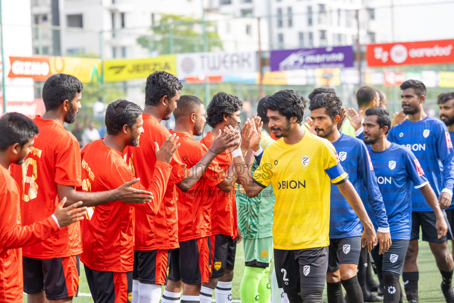 K Gaafaru vs K Himmafushi in Day 15 of Golden Futsal Challenge 2025 was held on Sunday, 19th January 2025, in Hulhumale', Maldives. Photos: Mohamed Mahfooz Moosa / images.mv