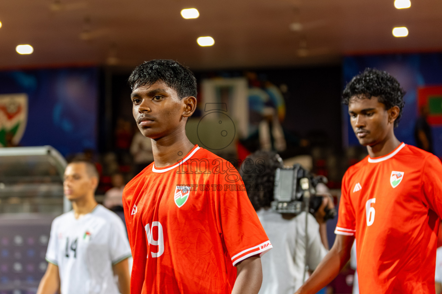 Maldives vs Palestine in an under 17 friendly held in National Football Stadium, Male', Maldives on Thursday, 13 November 2025. 
Photos: Mohamed Mahfooz Moosa / Images.mv