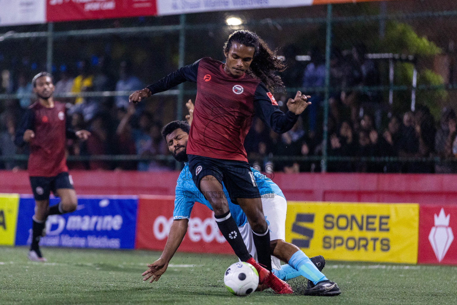 Th Buruni vs Th Omadhoo in Day 15 of Golden Futsal Challenge 2024 was held on Monday, 29th January 2024, in Hulhumale', Maldives Photos: Nausham Waheed / images.mv