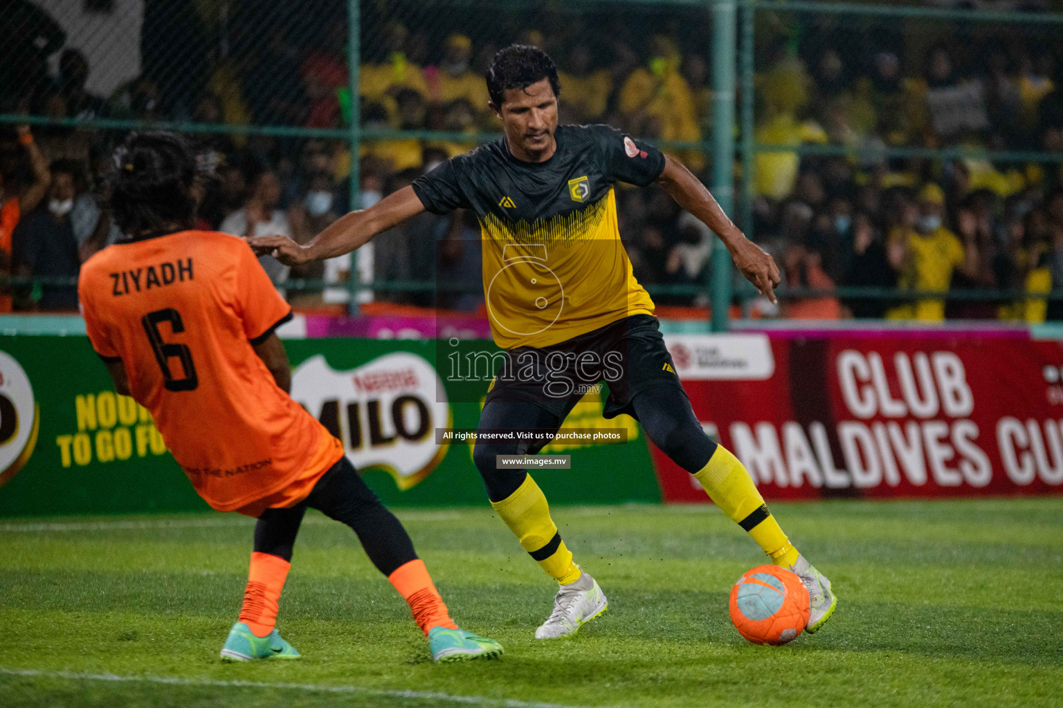 RRC Vs FSM in the Semi Finals of Club Maldives 2021 held in Hulhumale, Maldives on 19 December 2021. Photos: Shuu Abdul Sattar / images.mv