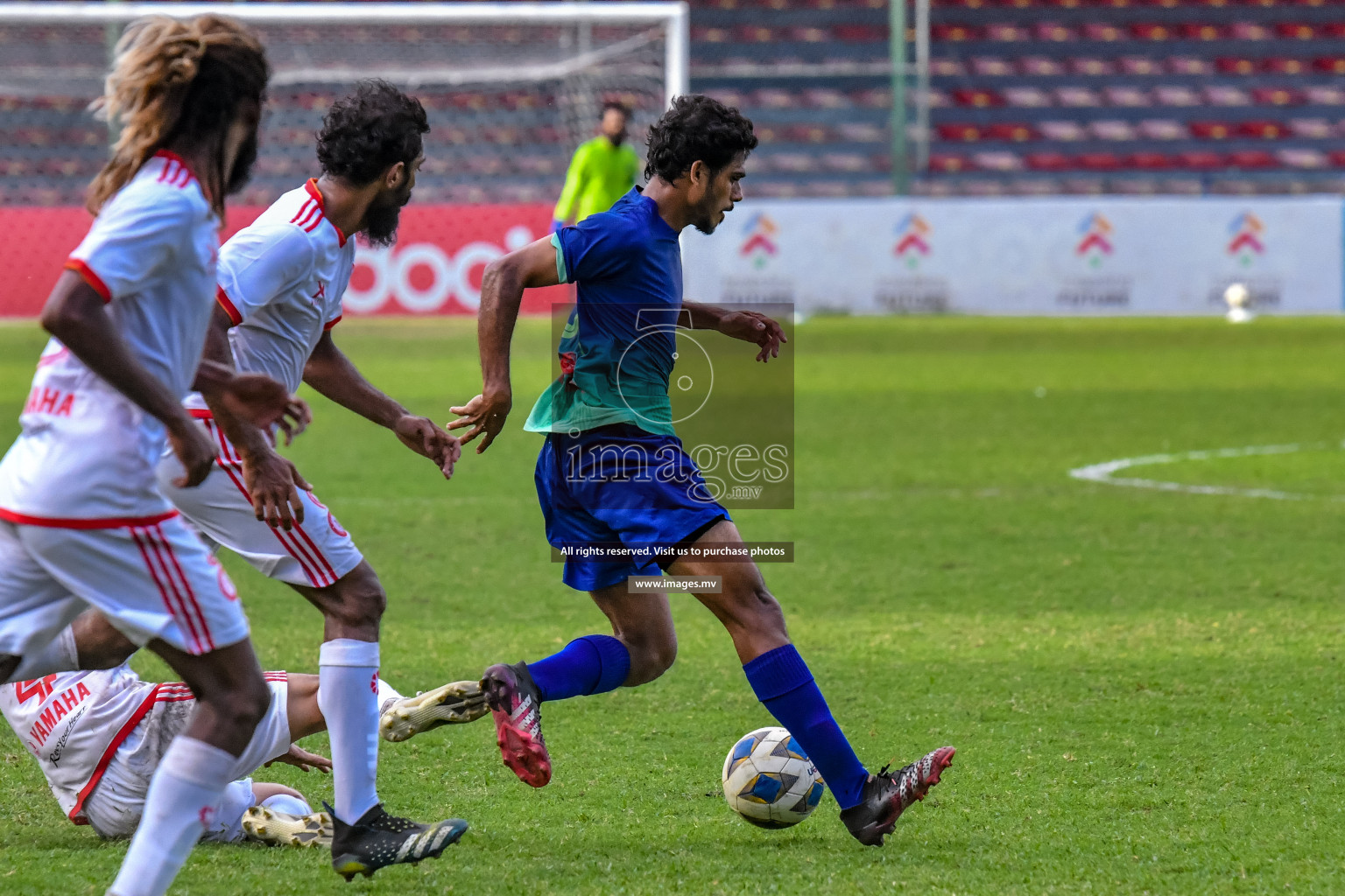 Super United Sports vs Buru Sports Club in Dhivehi Premier League Qualification 22 on 24th Aug 2022, held in National Football Stadium, Male', Maldives Photos: Nausham Waheed / Images.mv