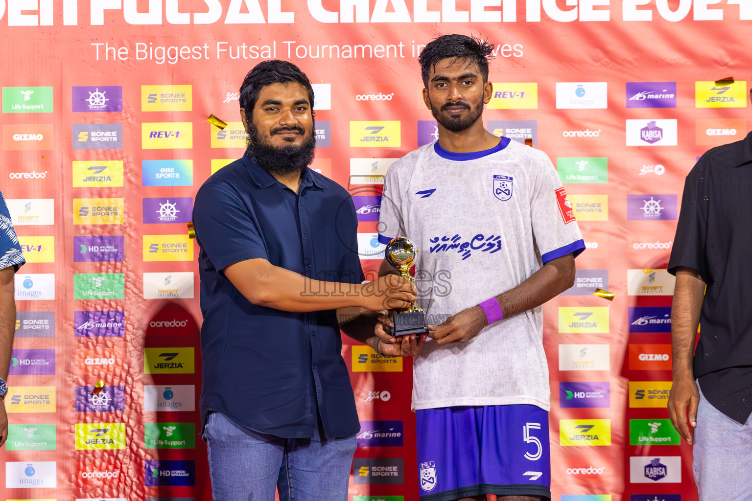 F Dharanboodhoo vs F Bilehdhoo in Day 24 of Golden Futsal Challenge 2024 was held on Wednesday , 7th February 2024 in Hulhumale', Maldives
Photos: Ismail Thoriq / images.mv