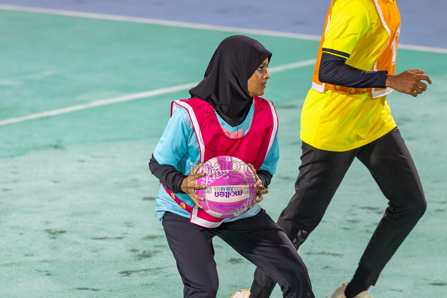 KYRC vs Youth United Sports Club in Division 1 of of National Netball Tournament 2025 held in Ekuveni Netball Court at Male', Maldives on Thursday, 22nd May 2025. Photos: Mohamed Mahfooz Moosa / images.mv