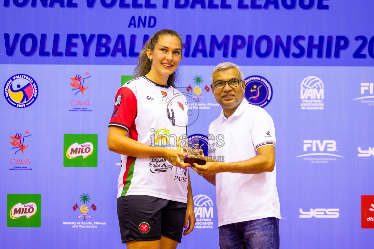 Police Club vs Club Wamco in the Final of Women's Division of National Volleyball Championship 2025 held in Male', Maldives on Sunday, 4th May 2025 at Social Center Indoor Hall Photos By: Nausham Waheed / images.mv