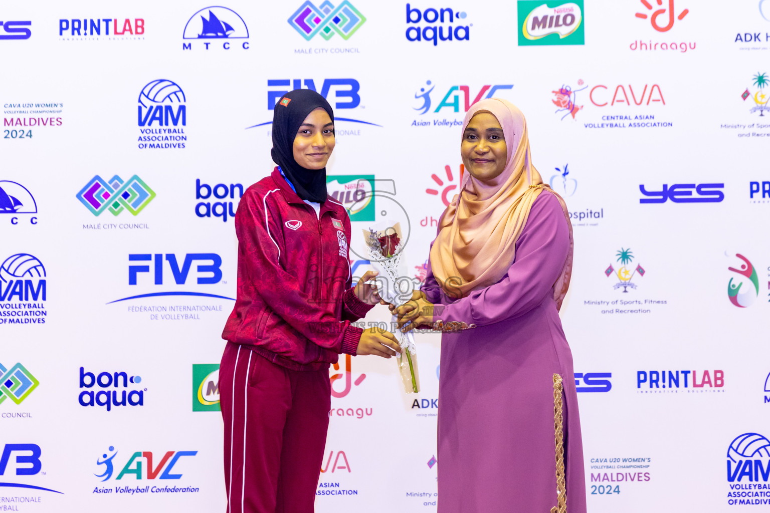 Kyrgyzstan vs Sri Lanka in Final of CAVA U20 Woman's Volleyball Championship 2024 was held in Social Center, Male', Maldives on 23rd July 2024. Photos: Nausham Waheed / images.mv