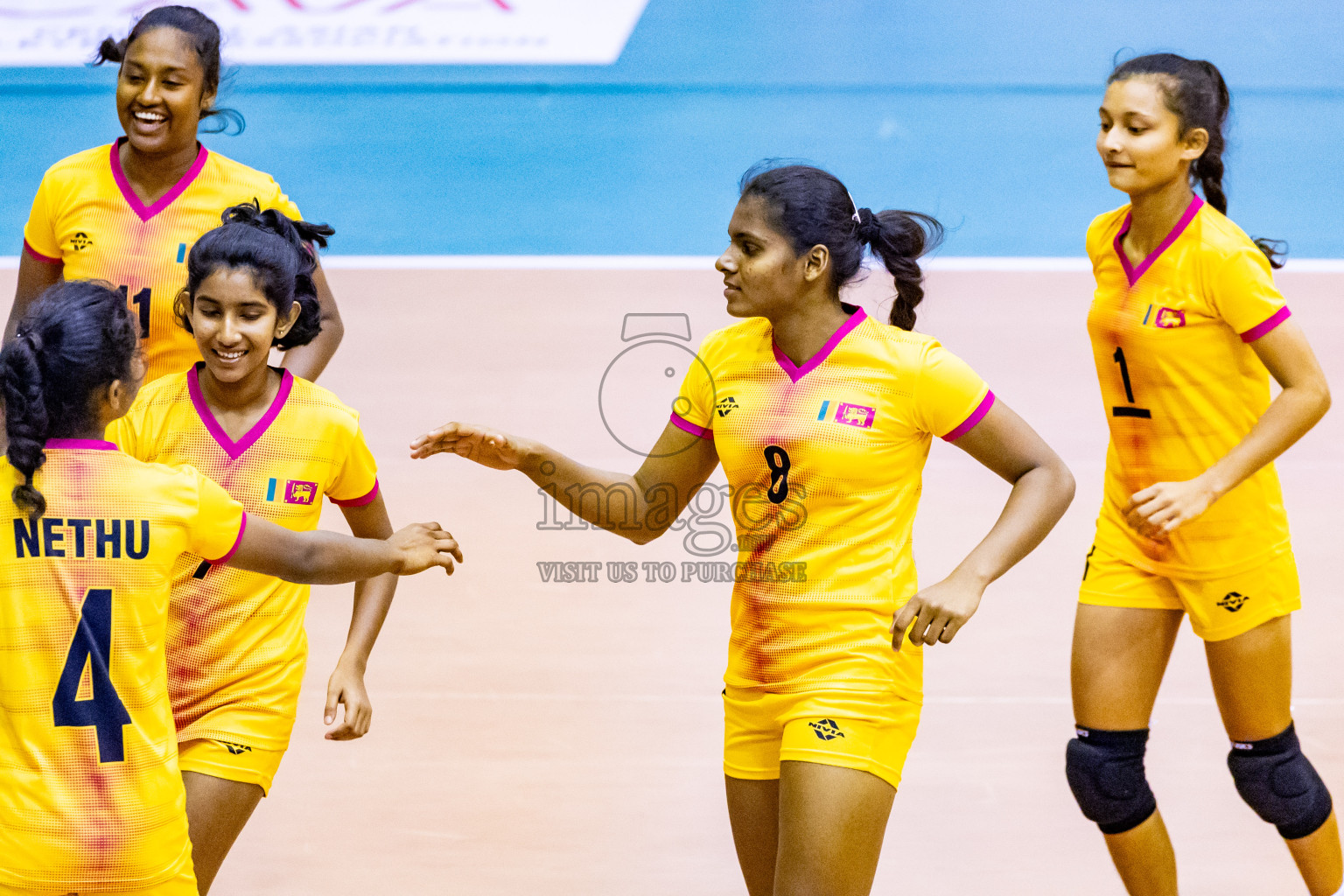 Maldives vs Sri Lanka in Day 2 of CAVA U20 Woman's Volleyball Championship 2024 was held in Social Center, Male', Maldives on 19th July 2024. Photos: Nausham Waheed / images.mv