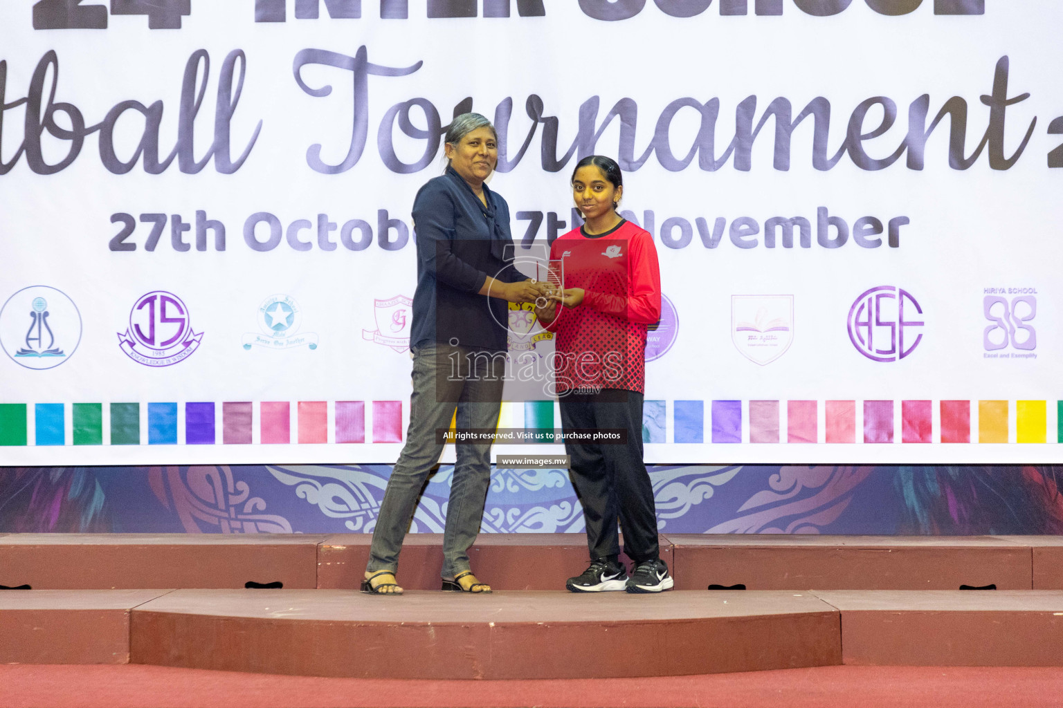 Final of 24th Interschool Netball Tournament 2023 was held in Social Center, Male', Maldives on 7th November 2023. Photos: Nausham Waheed / images.mv