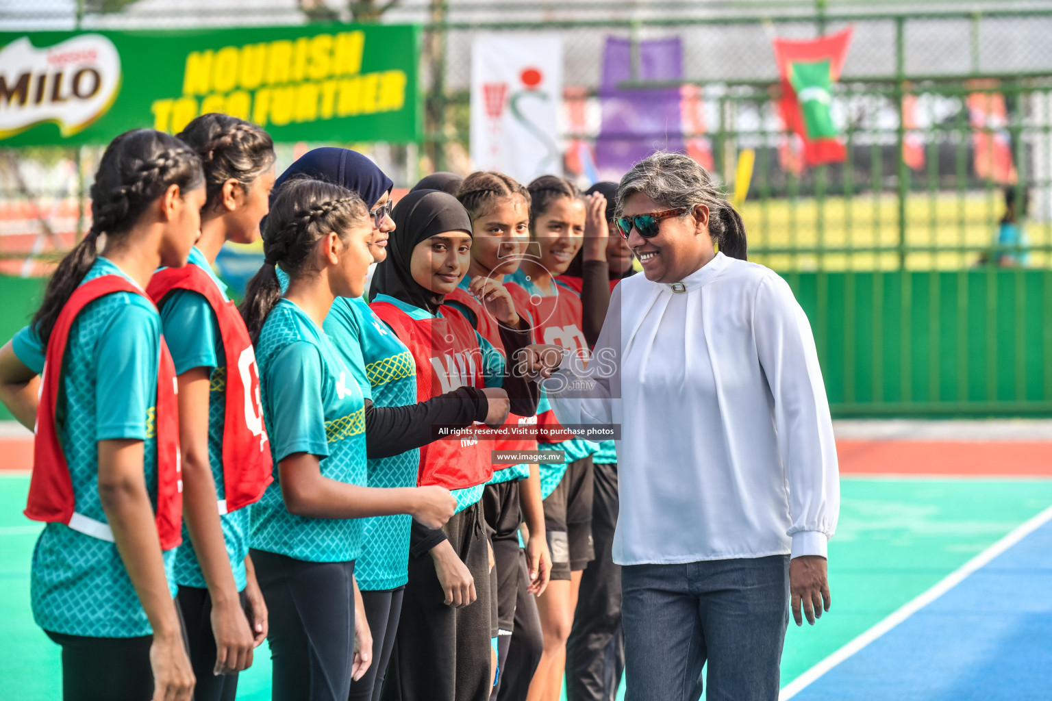 Final of Junior Netball Championship 2022 held in Male', Maldives on 19th March 2022. Photos by Nausham Waheed