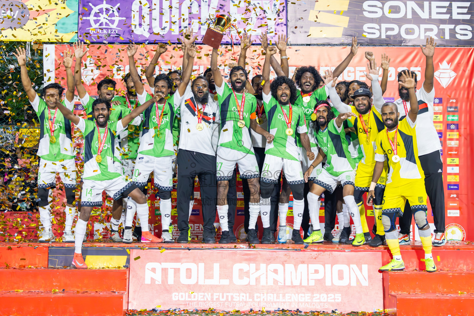 HDh Naivaadhoo vs HDh Neykurendhoo in Haa Dhaalu Atoll Finals Day 28 of Golden Futsal Challenge 2025 was held on Saturday , 1st February 2025, in Hulhumale', Maldives. Photos: Ismail Thoriq / images.mv