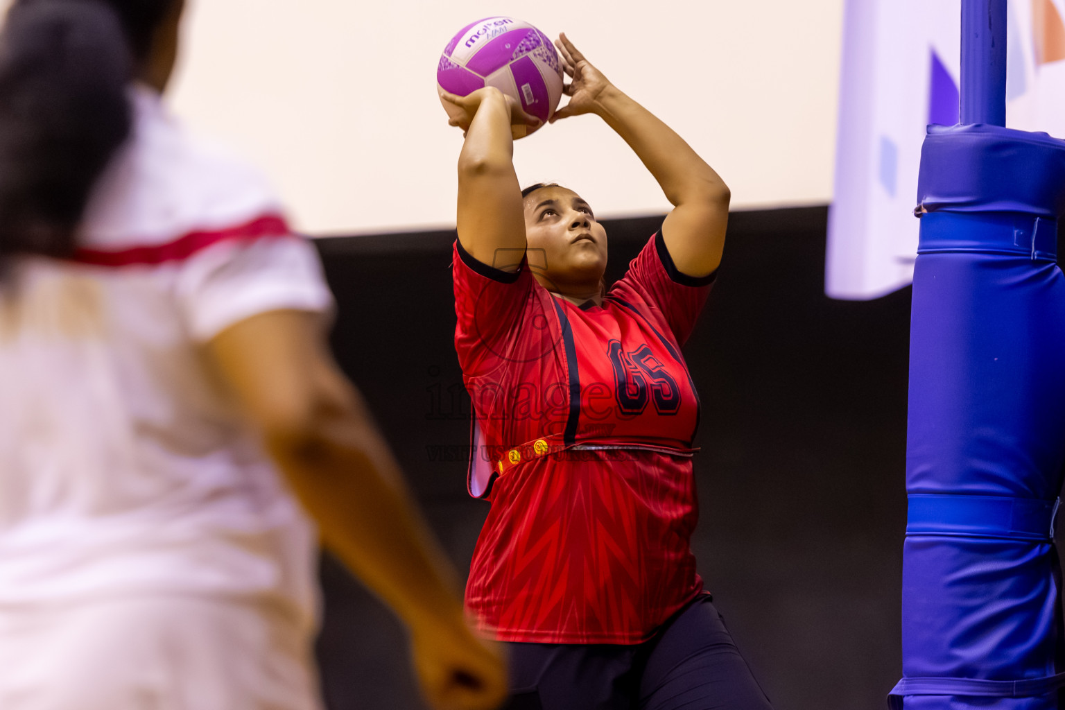C Matrix vs Xenith SC in Day 7 of 24th Milo Netball Association Championship was held in Social Center at Male', Maldives on Sunday, 7th September 2025. Photos: Nausham Waheed / images.mv