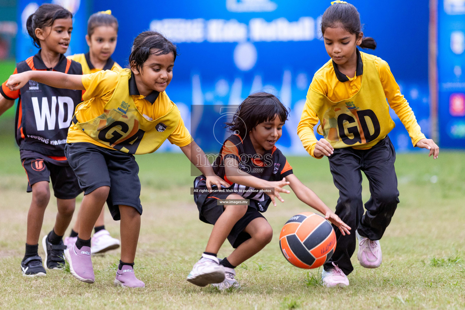 Day 2 of Nestle' Kids Netball Fiesta 2023 held in Henveyru Stadium, Male', Maldives on Thursday, 1st December 2023. Photos by Nausham Waheed / Images.mv