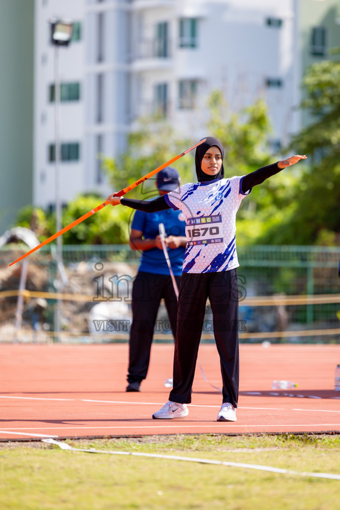 Day 4 of MWSC Interschool Athletics Championships 2024 held in Hulhumale Running Track, Hulhumale, Maldives on Tuesday, 12th November 2024. Photos by: Nausham Waheed / Images.mv