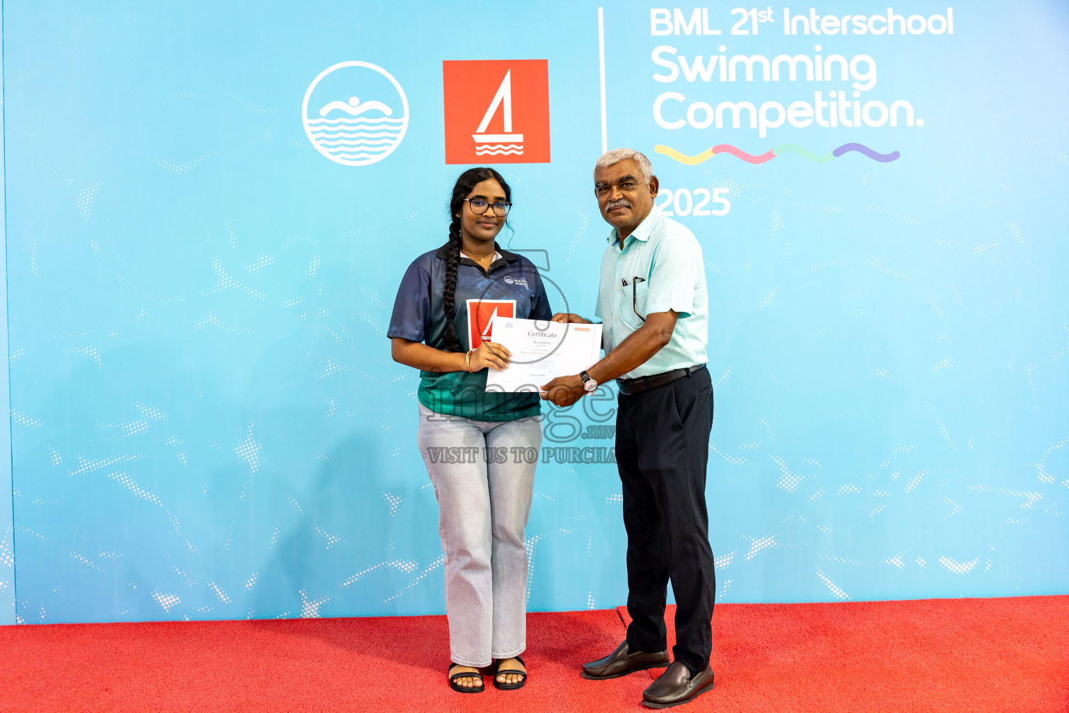 Closing Ceremony of BML 21st Interschool Swimming Competition 2025 .was held in Hulhumale' Swimming Pool, Hulhumale', Maldives on Saturday, 18th October 2025. 
Photos: Hassan Simah / images.mv