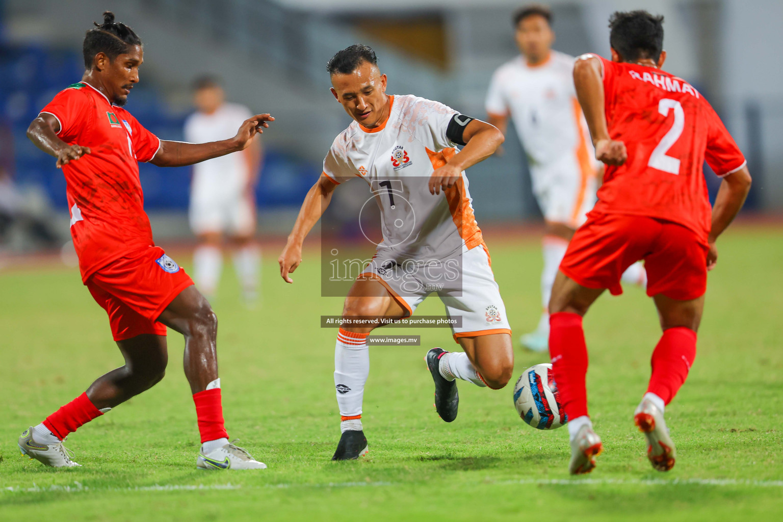 Bhutan vs Bangladesh in SAFF Championship 2023 held in Sree Kanteerava Stadium, Bengaluru, India, on Wednesday, 28th June 2023. Photos: Nausham Waheed / images.mv