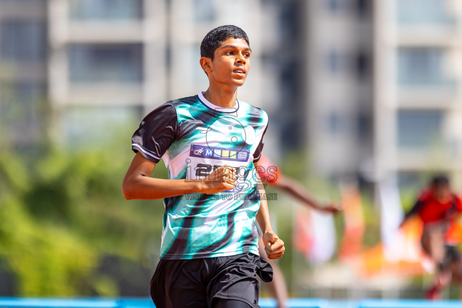 Day 4 of MWSC Interschool Athletics Championships 2024 held in Hulhumale Running Track, Hulhumale, Maldives on Tuesday, 12th November 2024. Photos by: Raaif Yoosuf / Images.mv