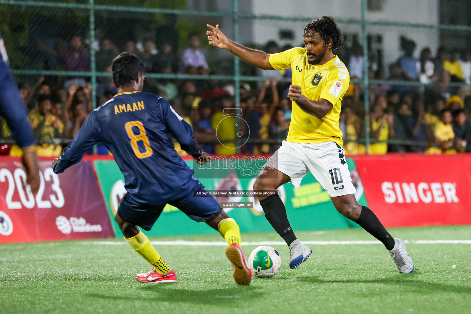 RRC vs Customs RC in Club Maldives Cup 2023 held in Hulhumale, Maldives, on Tuesday, 18th July 2023 Photos: Hassan Simah / images.mv