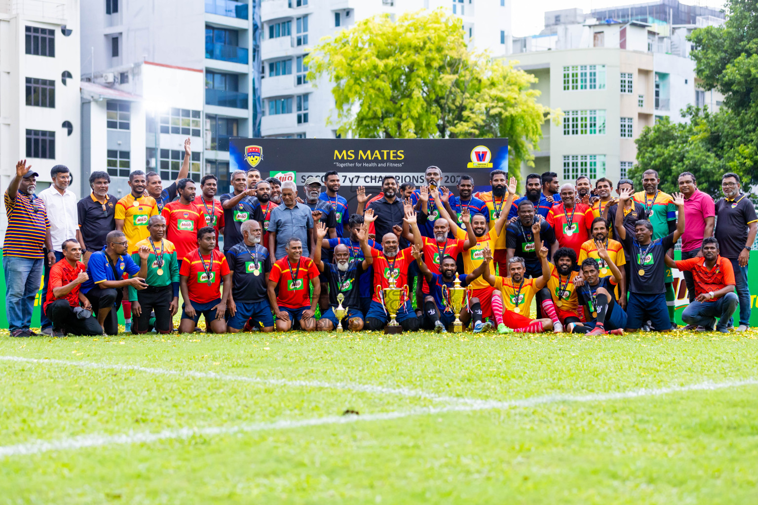 Day 3 of MILO Soccer 7 v 7 Championship 2024 was held at Henveiru Stadium in Male', Maldives on Saturday, 25th April 2024. Photos: Nausham Waheed / images.mv