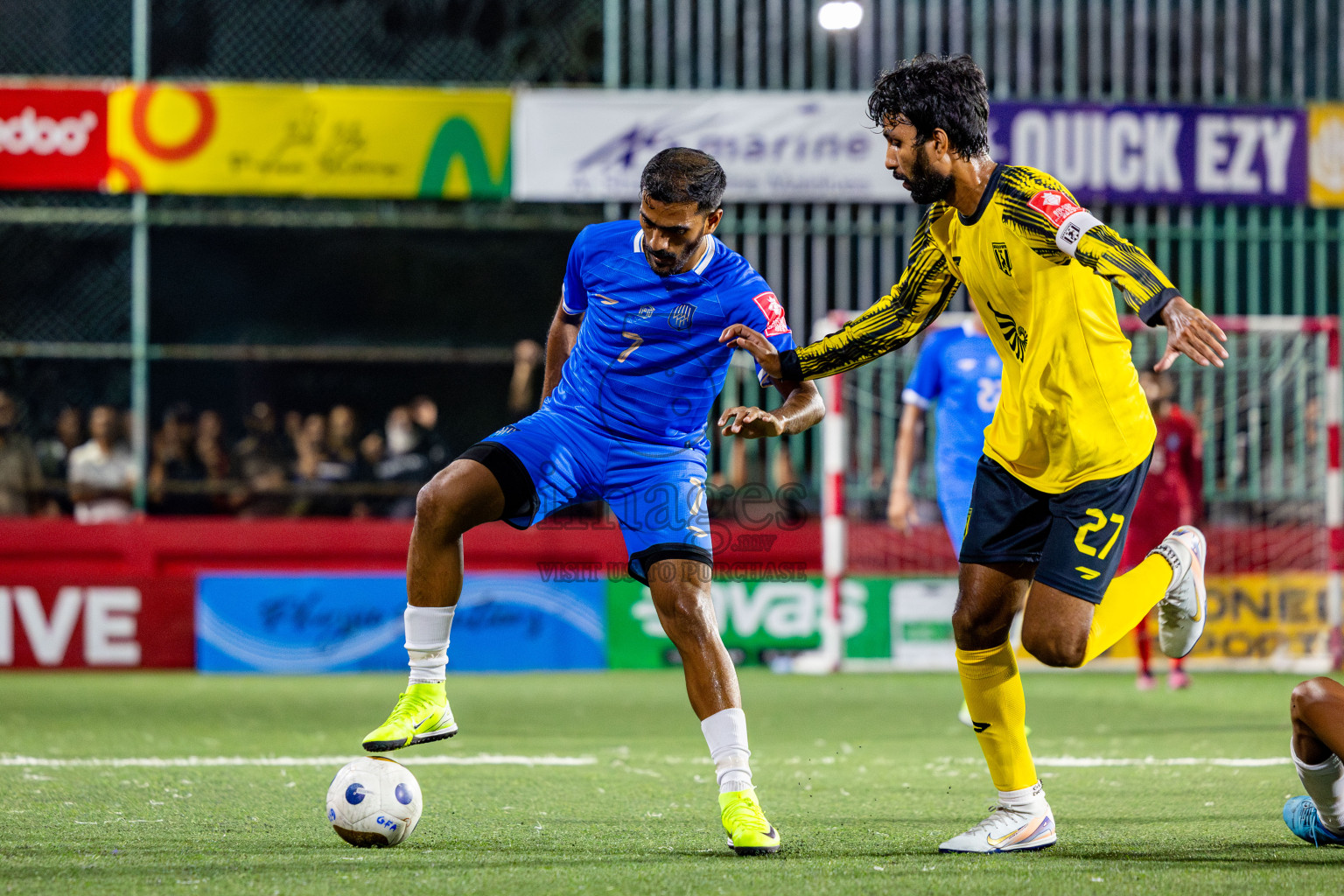 Lh Naifaru vs Lh Kurendhoo in Lhaviyani Atoll Finals Day 26 of Golden Futsal Challenge 2025 was held on Thursday , 30th January 2025, in Hulhumale', Maldives. Photos: Nausham Waheed / images.mv