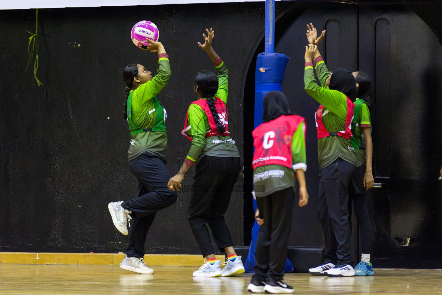 FIONTI Sports Club vs FIONTI Sports Academy  (U13) in Day 1 of 3rd Junior Championship - Netball association of Maldives, held at Social Center on 19th January 2025 . Photos by Shuu Abdul Sattar / Images.mv