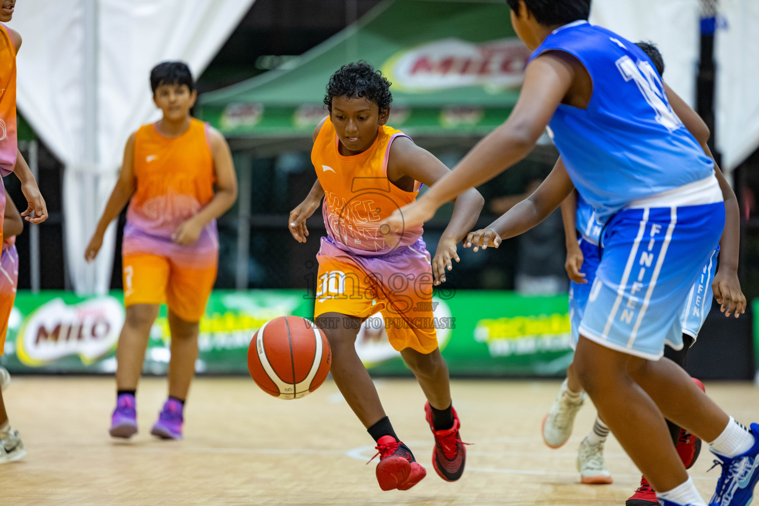 Milo 5 x 5 Junior Challenge 2025 - Basketball tournament held in Basketball Training Center, Male', Maldives on Thursday, 09th October 2025. 
Photo by: Hassan Simah / Images.mv