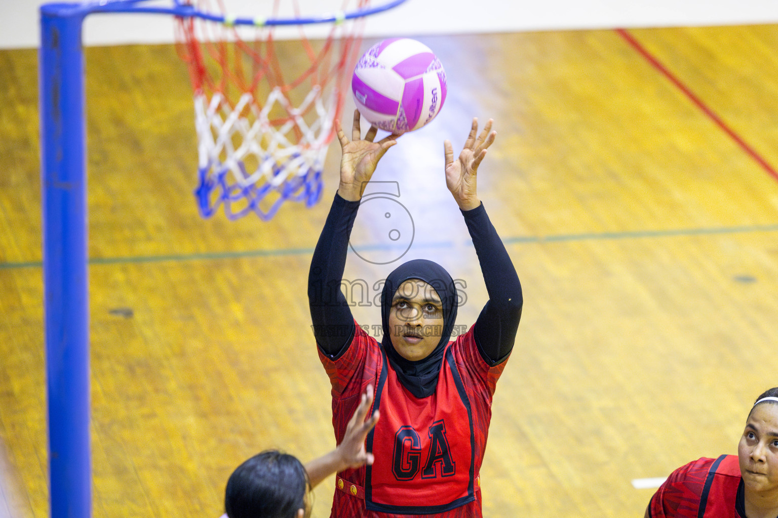 Club Matrix vs N Sports Academy in Day 6 of 24th Milo Netball Association Championship held in Social Center at Male', Maldives on Saturday, 6th September 2025. Photos: Yasna Ahmed / images.mv