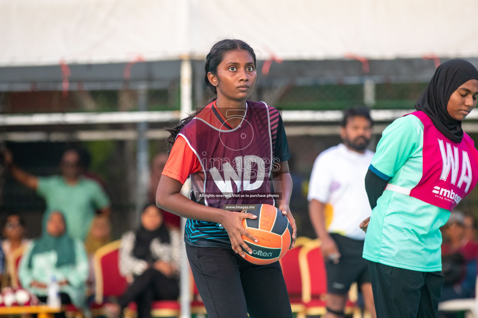 Day 6 of 20th Milo National Netball Tournament 2023, held in Synthetic Netball Court, Male', Maldives on 4th June 2023 Photos: Nausham Waheed/ Images.mv