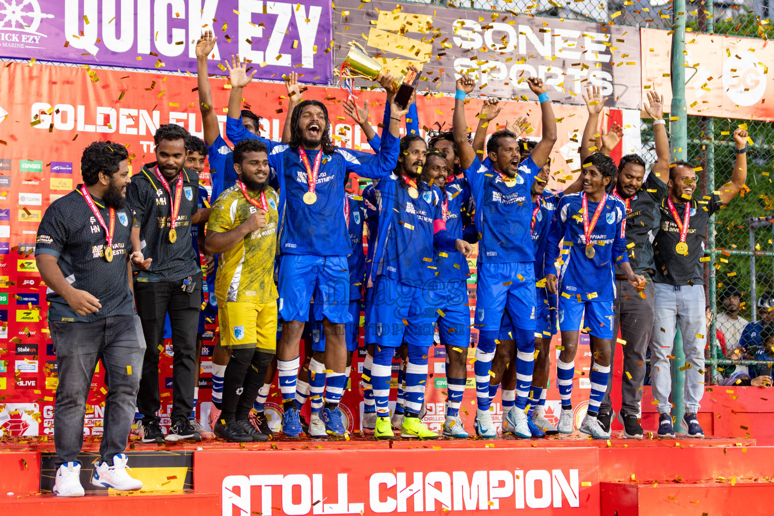 AA. Mathiveri VS AA. Thoddoo in Atoll Round Final on Day 20 of Golden Futsal Challenge 2025 was held on Friday, 24 January 2025, in Hulhumale', Maldives. 
Photos: Hassan Simah / images.mv