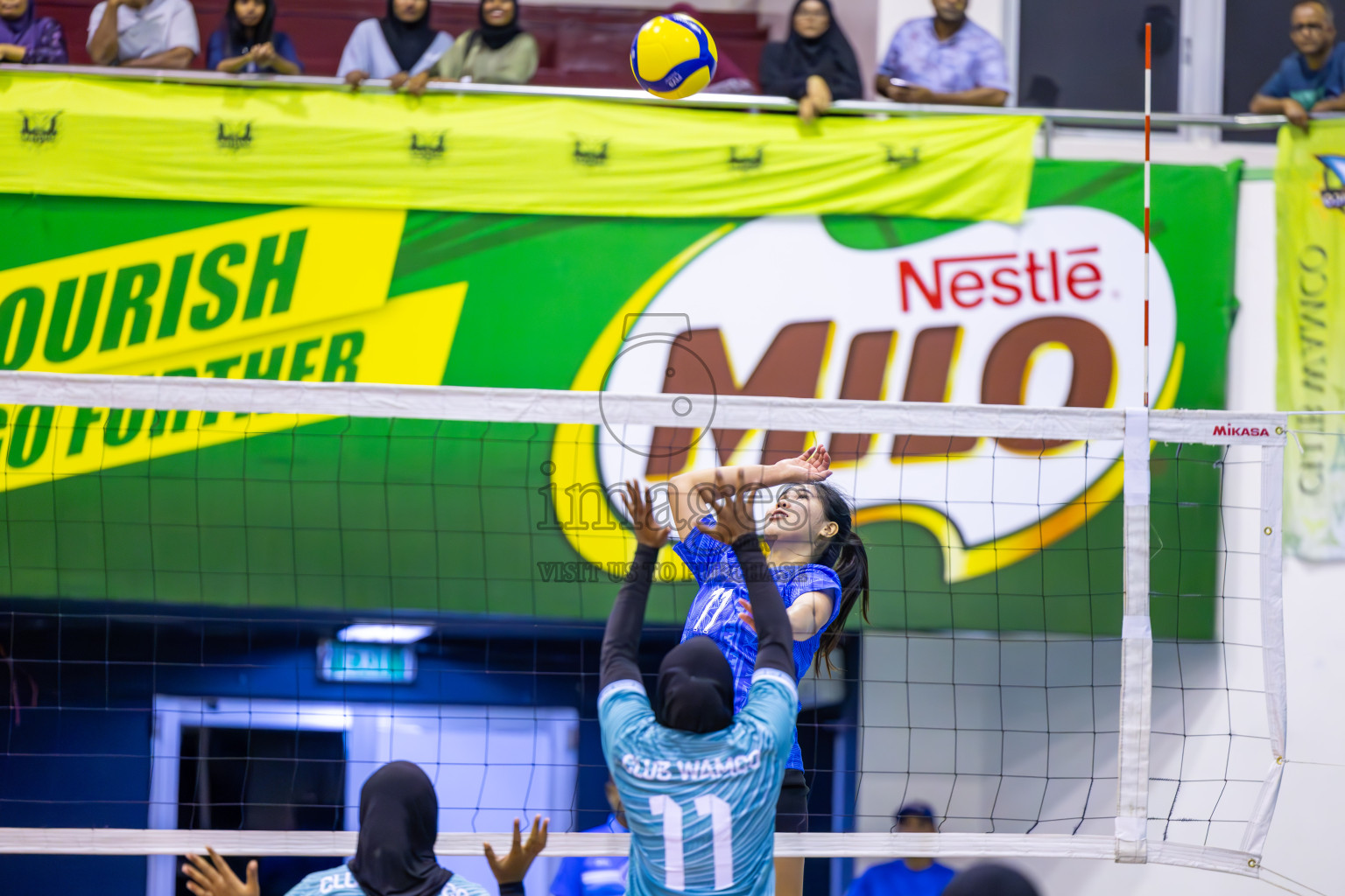 Club WAMCO vs Police Club in the final of National Volleyball Championship 2024 (women's division) was held in Social Center Indoor Hall on Thursday, 24th October 2024. 
Photos: Ismail Thoriq / images.mv