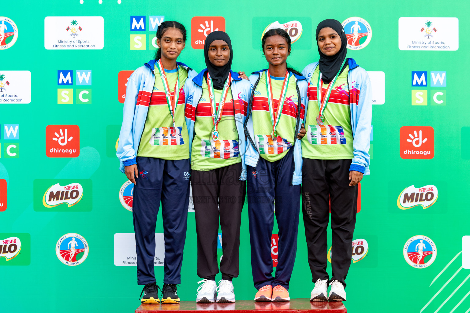 Day 2 of 12th Milo Association Championships was held in Ekuveni Track at Male', Maldives on Friday, 25th April 2025. Photos: Hassan Simah / images.mv