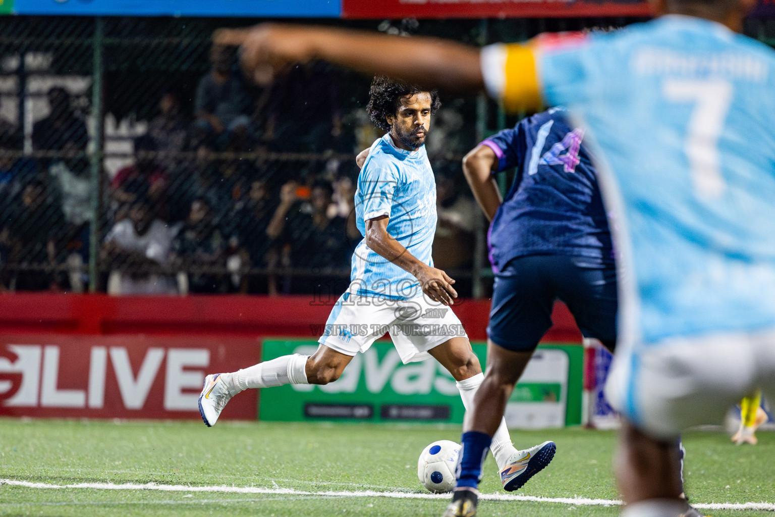 K Maafushi vs K Guraidhoo in Kaafu Atoll Semi Final in Day 24 of Golden Futsal Challenge 2025 was held on Tuesday , 28th January 2025, in Hulhumale', Maldives. Photos: Nausham Waheed / images.mv