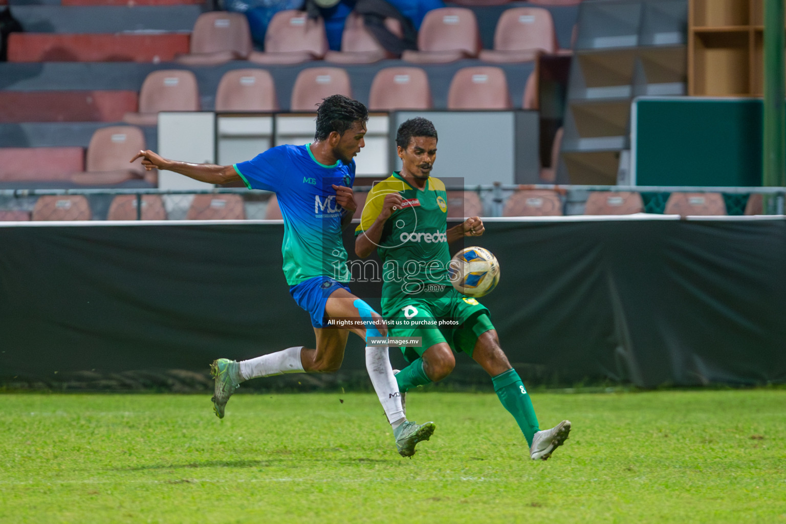 Dhivehi Premier League 2023 - Maziya Sports & Recreation vs Super United Sports, held in National Football Stadium, Male', Maldives  Photos: Mohamed Mahfooz Moosa/ Images.mv