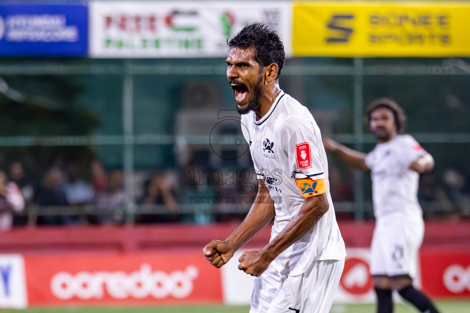 M. Kolhufushi vs M. Muli in Day 19 of Golden Futsal Challenge 2024 was held on Friday, 2nd February 2024 in Hulhumale', Maldives 
Photos: Hassan Simah / images.mv