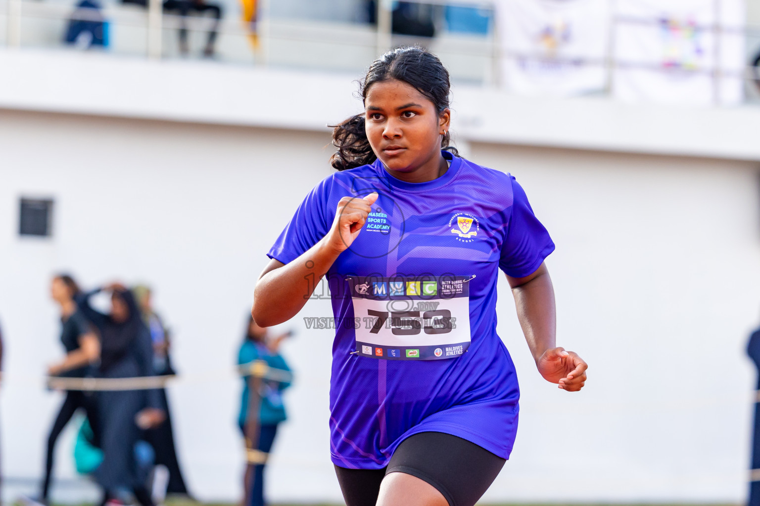 Day 3 of MWSC Interschool Athletics Championships 2024 held in Hulhumale Running Track, Hulhumale, Maldives on Monday, 11th November 2024. Photos by:  Nausham Waheed / Images.mv