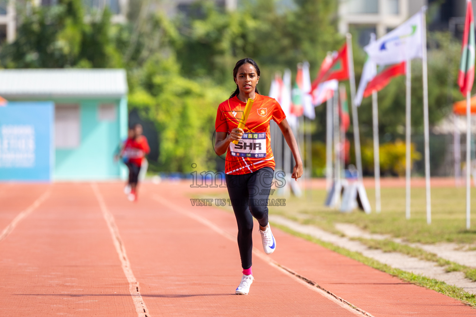 Day 6 of MWSC Interschool Athletics Championships 2024 held in Hulhumale Running Track, Hulhumale, Maldives on Thursday, 14th November 2024. Photos by: Ismail Thoriq / Images.mv