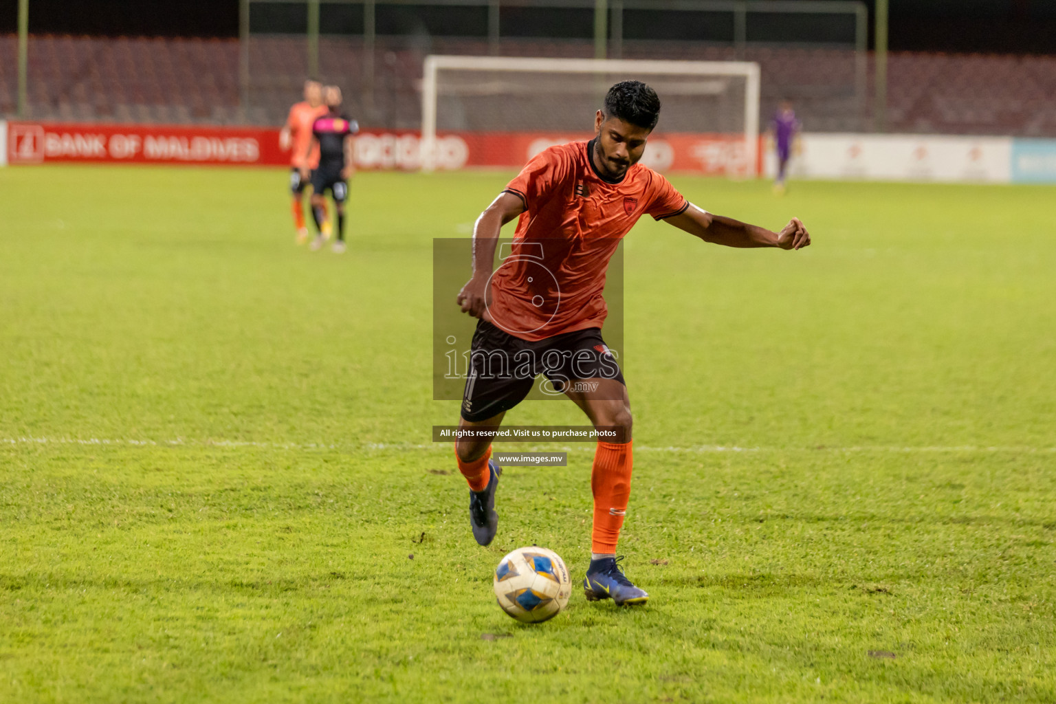 Club Eagles vs United Victory in Ooredoo Dhivehi Premier League 2021/22 on 07 July 2022, held in National Football Stadium, Male', Maldives