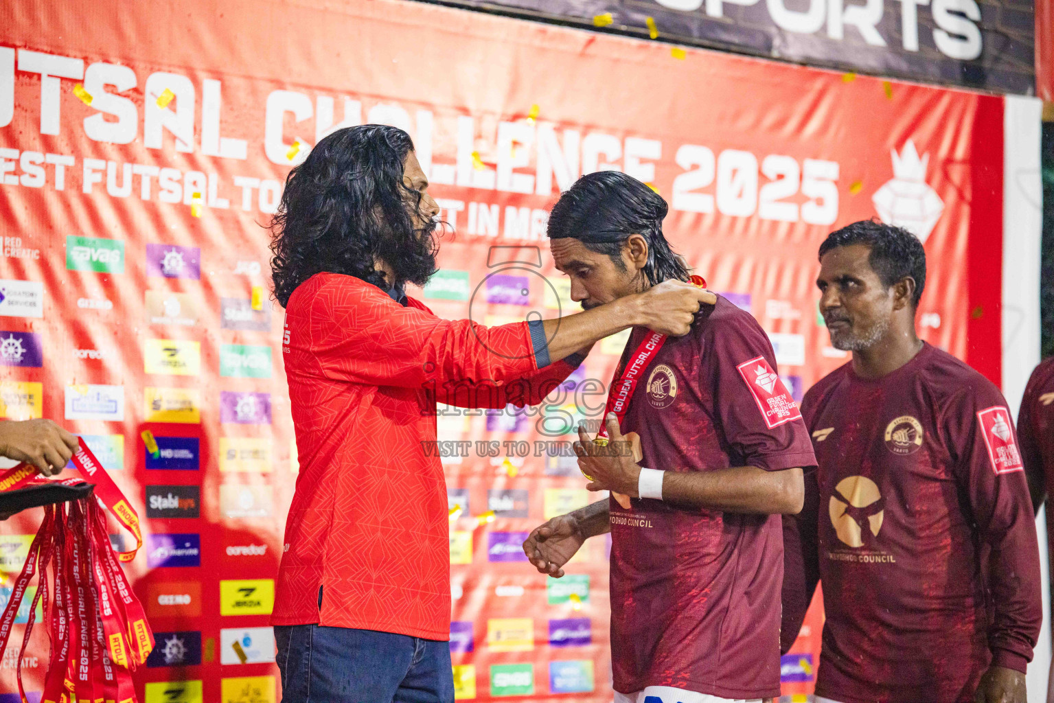 V Felidhoo vs V Keyodhoo in Atoll Round Final on Day 22 of Golden Futsal Challenge 2025 was held on Sunday , 26th January 2025, in Hulhumale', Maldives.
Photos: Ismail Thoriq / images.mv