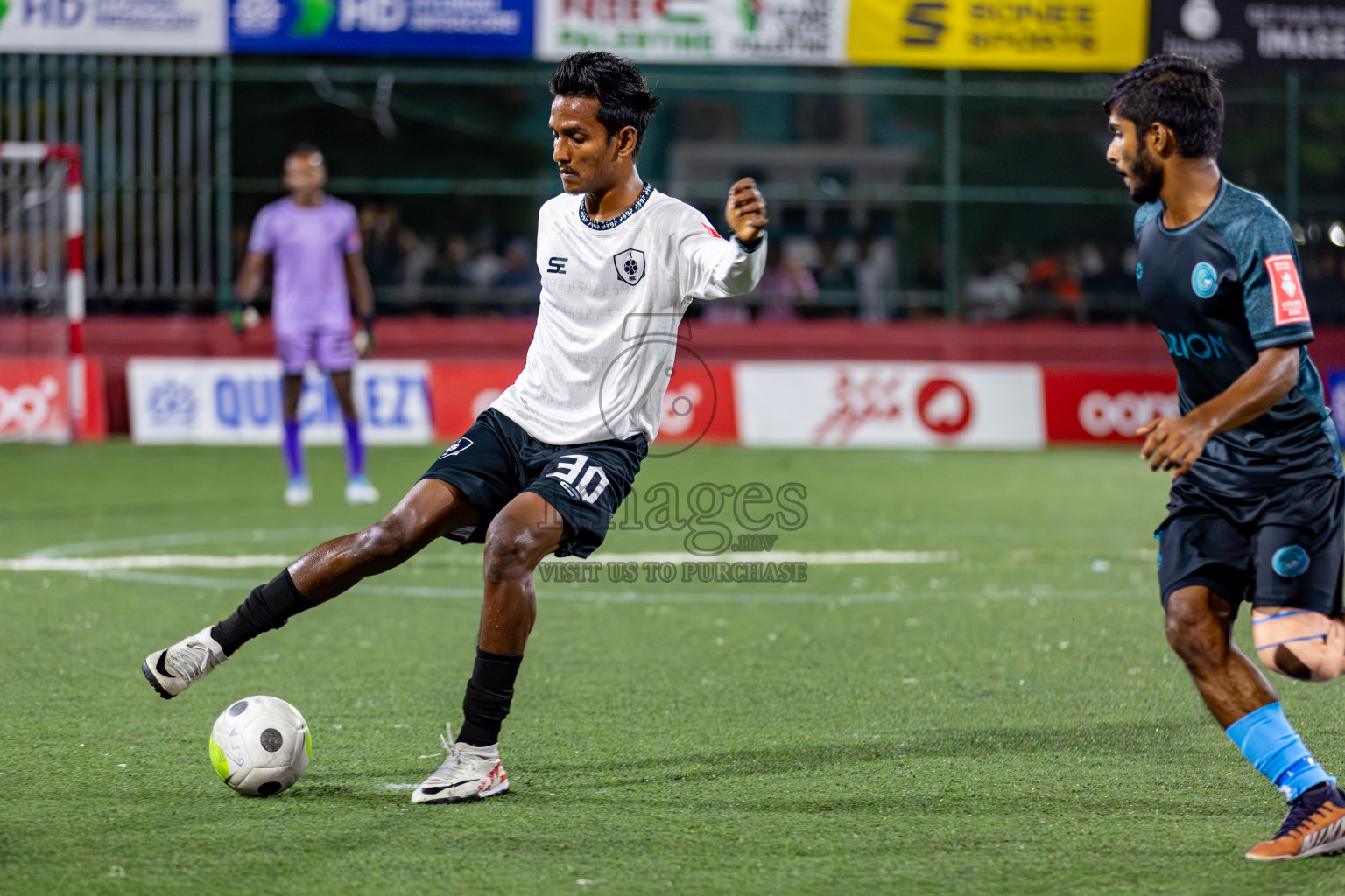 R. Dhuvaafaru VS Sh. Feydhoo on Day 33 of Golden Futsal Challenge 2024, held on Sunday, 18th February 2024, in Hulhumale', Maldives Photos: Hassan Simah / images.mv